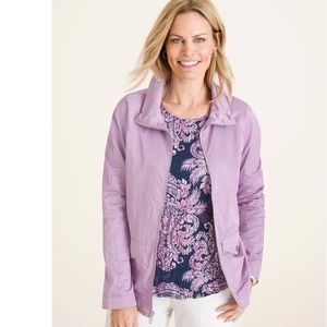 NWOT Chico’s COLLAR-DETAIL ANORAK JACKET Lilac